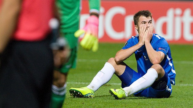 Liberecký útočník Nikolaj Komličenko lituje zahozené šance. Liberecký útočník Nikolaj Komličenko lituje zahozené šance.