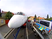 Naganský speciál TU-154 během první části cesty do Kunovic. Naganský speciál TU-154 během první části cesty do Kunovic.