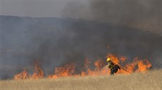 Poár po pádu amerického pionáního letounu U-2 (20. záí 2016)