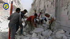 Následky nálet na Aleppo (21. záí 2016