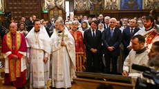 Ruský velvyslanec Alexandr Orlov při slavnostním otevření katedrály v Nice na... Ruský velvyslanec Alexandr Orlov při slavnostním otevření katedrály v Nice na...