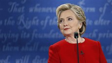 Hillary Clintonová bhem úterní debaty (27. záí 2016)