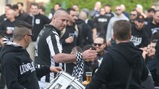 Fanoušci PAOK Soluň se připravují na zápas v Liberci. Fanoušci PAOK Soluň se připravují na zápas v Liberci.