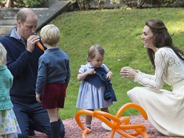 William, George, Charlotte a Kate (Kanada, 29. záí 2016)