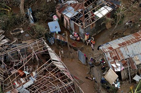 Nsledky huriknu Matthew ve mst Jeremie na Haiti (7. jna 2016)