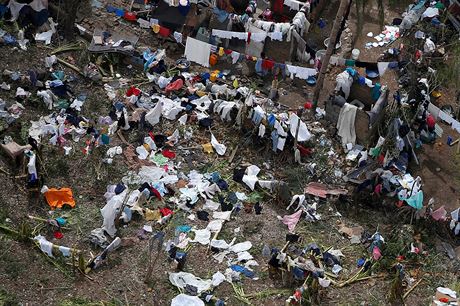 Nsledky huriknu Matthew ve mst Jeremie na Haiti (7. jna 2016)