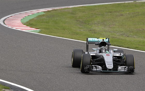 Nico Rosberg pi druhém tréninku na Velkou cenu Japonska.