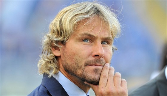 Viceprezident Juventusu Turín Pavel Nedvd pi utkání s Laziem ím.