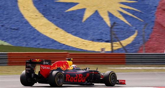 Max Verstappen z Red Bullu ve Velké cen Malajsie F1.