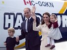 Princ William, vévodkyn Kate a jejich dti princ George a princezna Charlotte...