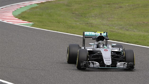 Nico Rosberg pi druhm trninku na Velkou cenu Japonska.