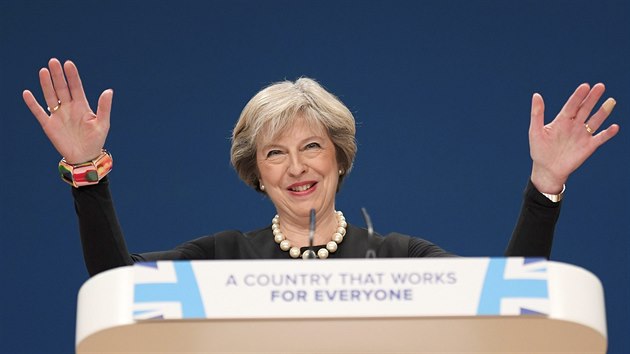 Theresa Mayová na konferenci konzervativc (2. íjna 2016)
