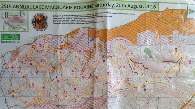 Lake Macquarie Rogaining: Najt kontroln body je s ne pln podrobnou mapou docela legrace