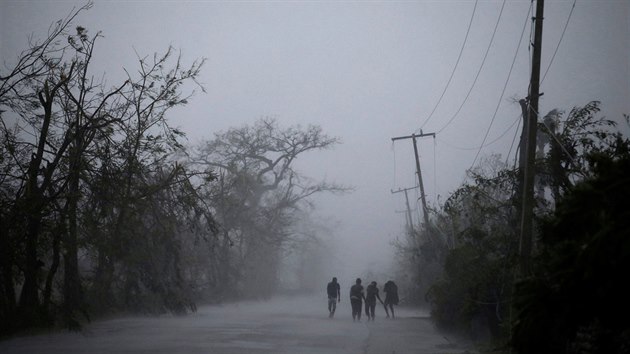 Hurikn Matthew na zpadnm pobe Haiti zpsobil zplavy a sesuvy pdy (5. jna 2016).