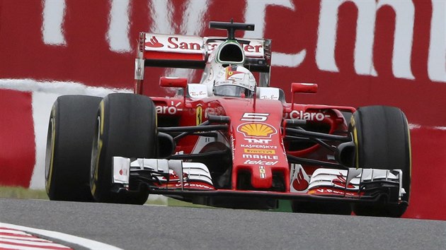 Sebastian Vettel z Ferrari ve Velk cen Japonska F1