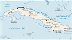 Poloha americké základny Guantánamo na Kub