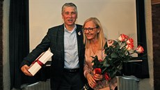 Oslavující lídr hnutí ANO v Moravskoslezském kraji Ivo Vondrák s manželkou... Oslavující lídr hnutí ANO v Moravskoslezském kraji Ivo Vondrák s manželkou...