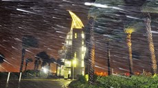 Hurikán Matthew na Mysu Canaveral na Florid (7. íjna 2017).