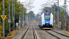 Nová jednotka InterPanter při průjezdu místem, kde je podloží koridoru... Nová jednotka InterPanter při průjezdu místem, kde je podloží koridoru...