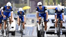 Časovku družstev na MS v silniční cyklistice v Dauhá vyhráli jezdci týmu... Časovku družstev na MS v silniční cyklistice v Dauhá vyhráli jezdci týmu...