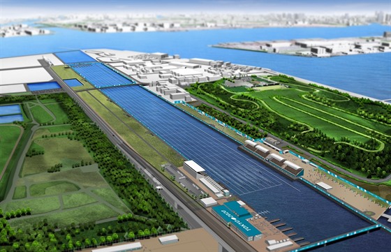 Designový návrh olympijského parku Sea Forest, který by ml hostit veslaské a...