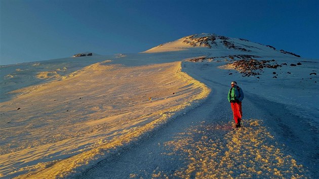 Z vstupu Radka Jaroe na Elbrus, nejvy evropskou horu.