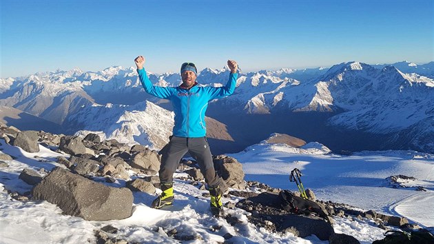 Z vstupu Radka Jaroe na Elbrus, nejvy evropskou horu.