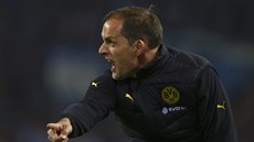 Trenér Dortmundu Thomas Tuchel se vzteká.