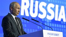 Projev ruského prezidenta Vladimira Putina na moskevské konferenci Russia...
