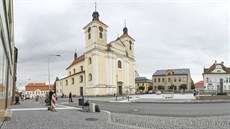Náměstí v Chrasti během rekonstrukce. Náměstí v Chrasti během rekonstrukce.