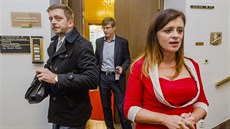 Vít Rakuan (STAN), Martin Kupka (ODS) a Jaroslava Jermanová (ANO) ped...