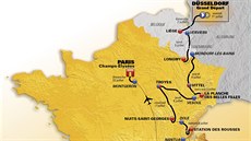 Mapa vech etap Tour de France 2017