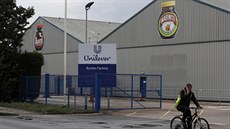 Pohled na výrobní závod Unileveru ve mst Burton.