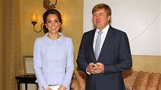 Vévodkyn z Cambridge Kate a nizozemský král Willém-Alexander (Haag, 11. íjna...