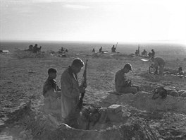 Izraelsk jednotky u prsmyku Mitla na zpad Sinaje bhem Suezsk krize v roce...