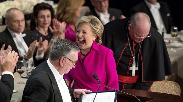 Hillary Clintonov na charitativn veei v New Yorku (20. jna 2016)