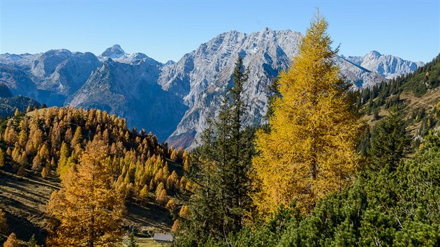 Pohled na Watzmann. Vpravo bo Jenneru