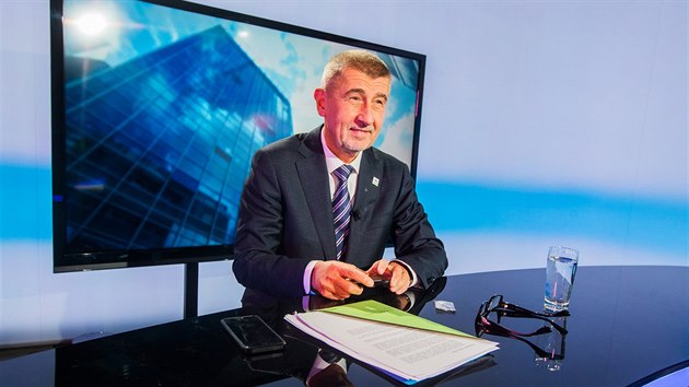 Ministr financ a f hnut ANO Andrej Babi v poadu Rozstel (21. jna 2016).