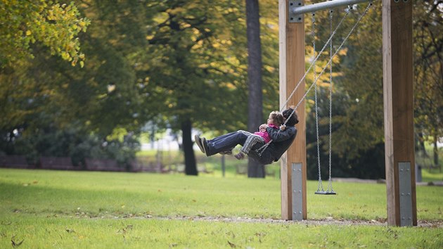 Park Komenskho ve Zln po rekonstrukci.