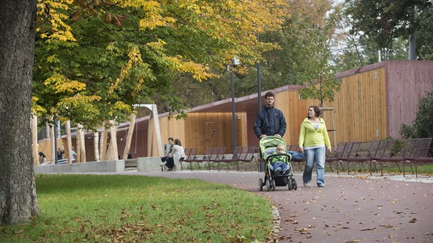 Park Komenskho ve Zln po rekonstrukci.