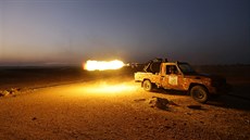 Turkmentí povstalci na severu Sýrie. Ilustraní foto