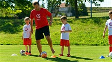Trénink malých březiněveských fotbalistů. Trénink malých březiněveských fotbalistů.