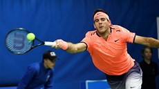 Juan Martín del Potro ve finále turnaje ve Stockholmu. Juan Martín del Potro ve finále turnaje ve Stockholmu.