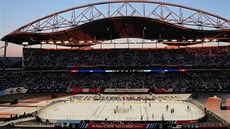 Pohled na stadion Investors Group Field ve Winnipegu, kde se hrálo utkání...