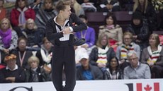 Michal Březina během krátkého programu na Kanadské brusli. Michal Březina během krátkého programu na Kanadské brusli.