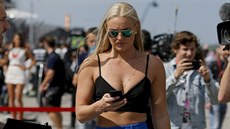 Velkou cenu USA formule 1 navtívila i Lindsey Vonnová.