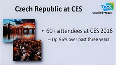 Z eské republiky se na veletrh CES v roce 2017 chystá kolem 60 vystavovatel,...