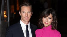 Benedict Cumberbatch a Sophie Hunterová (Londýn, 24. íjna 2016)