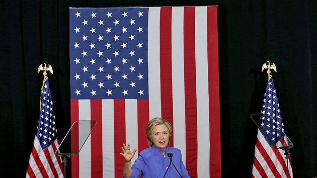 Hillary Clintonová bhem projevu na Florid. (30.10.2016)