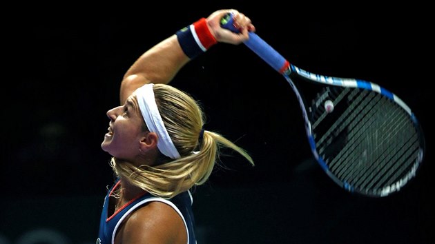 Slovensk tenistka Dominika Cibulkov ve finle Turnaje mistry.